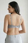Zivame Padded Non Wired 3/4th Coverage Tshirt Bra - Silver Bullet — thumbnail 2